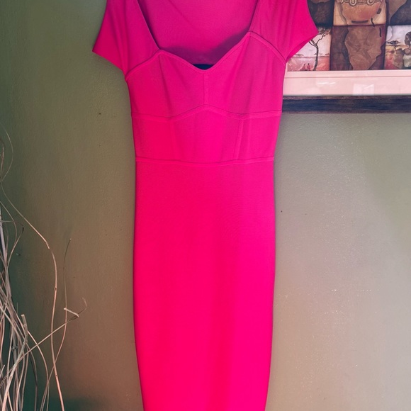 BCBGMAXAZRIA womens Short Cap Sleeve Cut Out Bodycon Cocktail Dress Dress - Picture 6 of 7